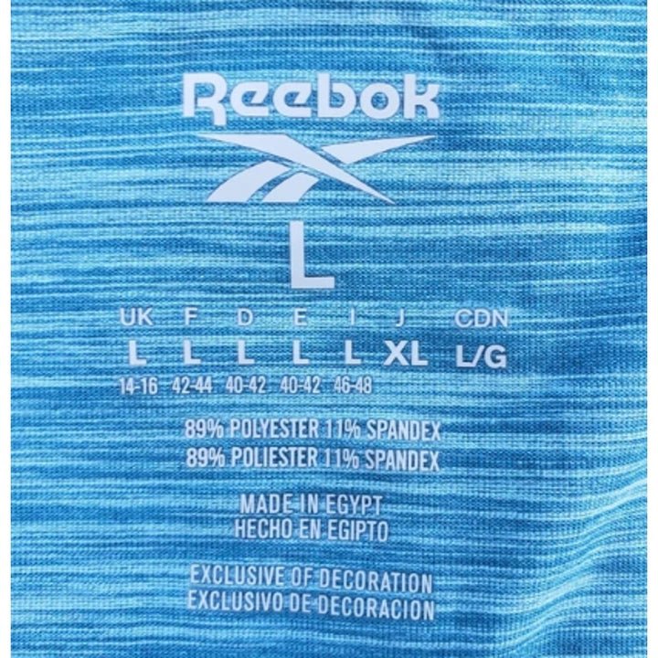 NWT New Reebok Womens Large Teal Heathered Athletic Sleeveless Tank Top