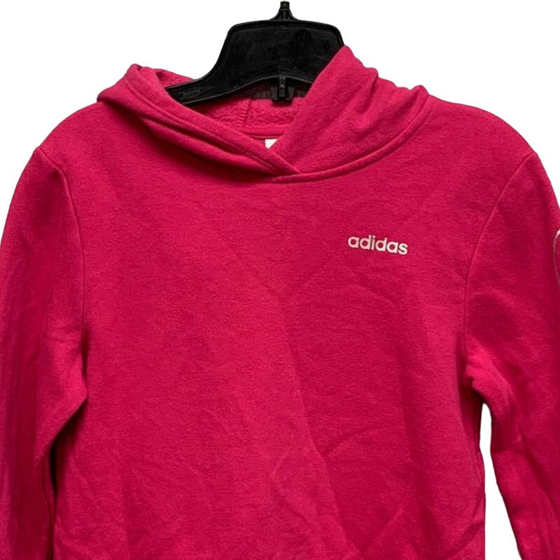 Adidas Girls Youth Extra Large 16 Pullover Hoodie Sweatshirt with Front Pockets