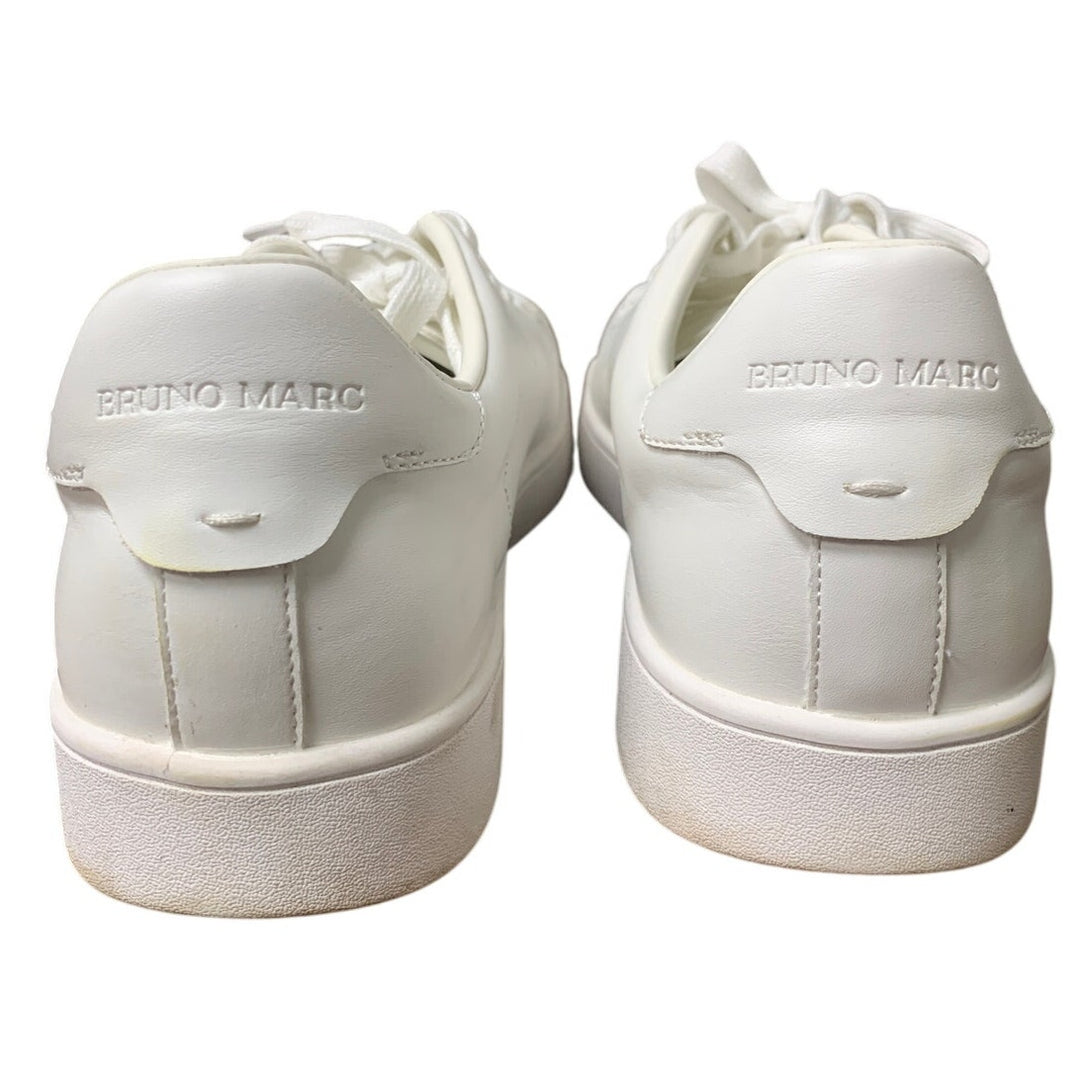 Bruno Marc Mens Size 10.5 White Faux Leather Casual Dress Sneaker Business Shoes
