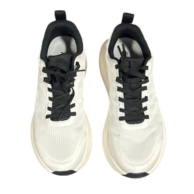 Nortiv 8 Womens Size 8.5 White Black Sneakers Lace Up Round Toe Tennis Shoes
