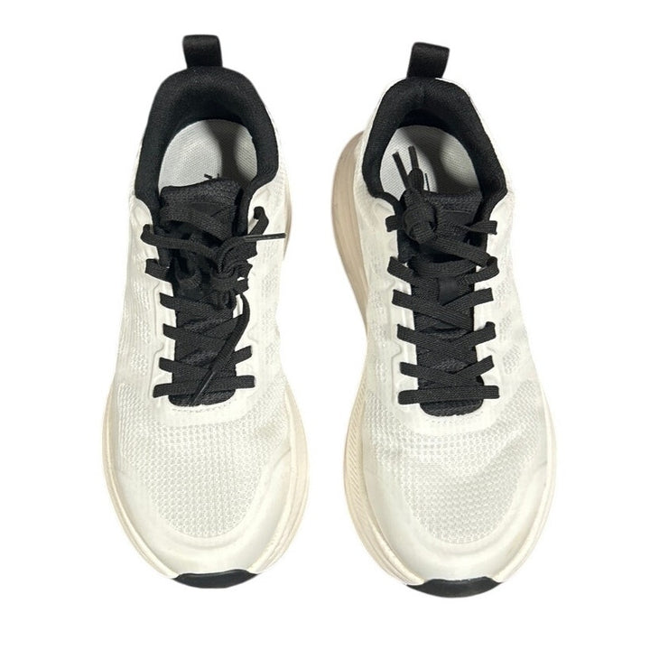 Nortiv 8 Womens Size 8.5 White Black Sneakers Lace Up Round Toe Tennis Shoes