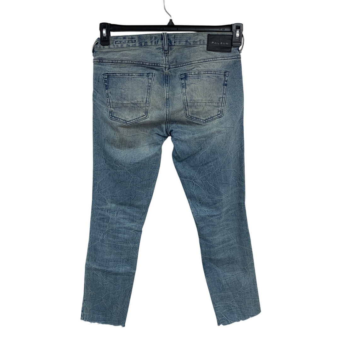 Pacsun Mens Size 30 X 32 Comfort Stretch Factory Distressed Denim Blue Jeans