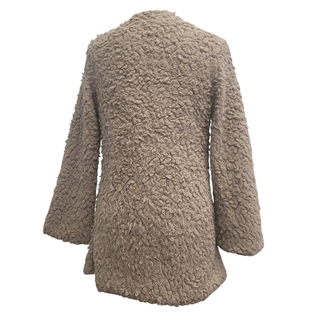 Jella Couture Womens Medium 100% Polyester Long Sleeve Hook &amp; Eye Front Jacket