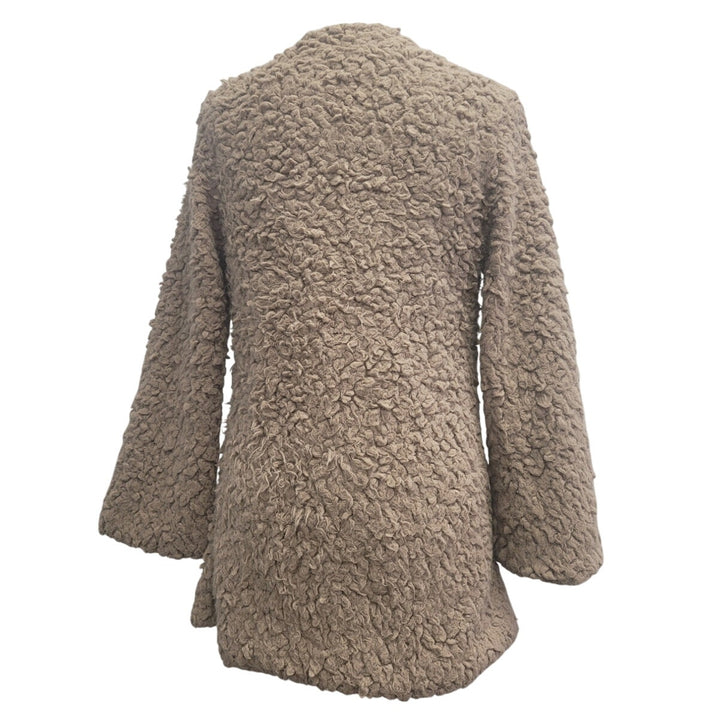 Jella Couture Womens Medium 100% Polyester Long Sleeve Hook &amp; Eye Front Jacket
