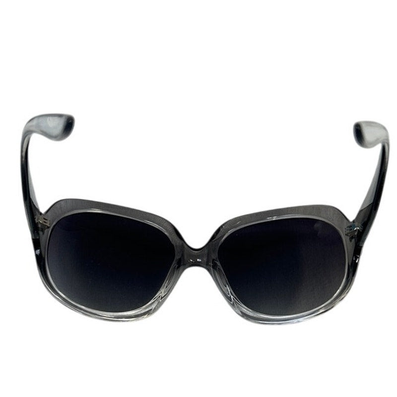 Looking Forward Womens Clear Black Frames Polarized Oversized Round Sunglasses