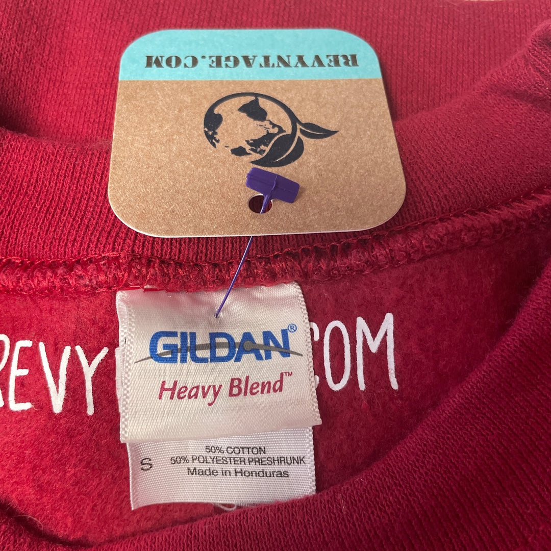Hand Printed Upcycled Small Vintage Sunroom Ceiling Floral PolyCotton Sweatshirt