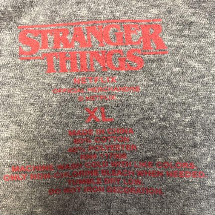 Stranger Things Mens XL PolyCotton Short Sleeve Crew Neck Heathered Tee Shirt