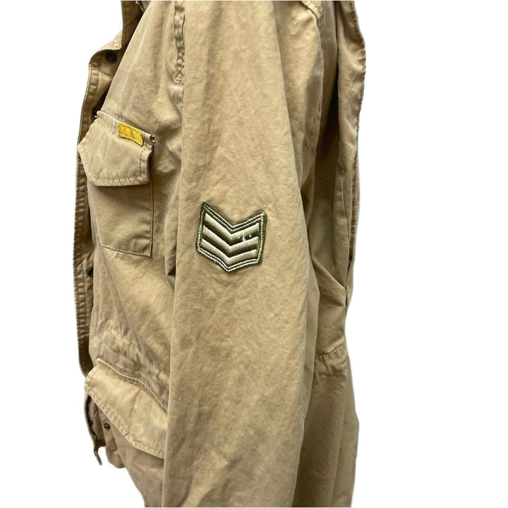 Old Navy Womens Large Zip Snap Up Khaki Military Style Lightweight Jacket