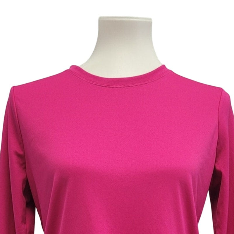 Champion Womens Medium 100% Polyester Long Sleeve Crew Neck Athletic Shirt
