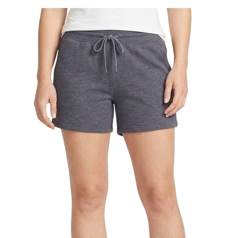 New Eddie Bauer Womens XXL Blue Camp Fleece Elastic Drawstring Waist Shorts