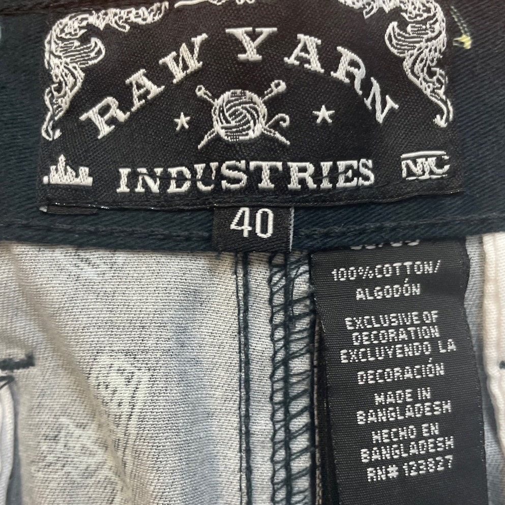New Raw Yarn Industries Mens Size 40 100% Cotton Cocktail Drink Belted Shorts