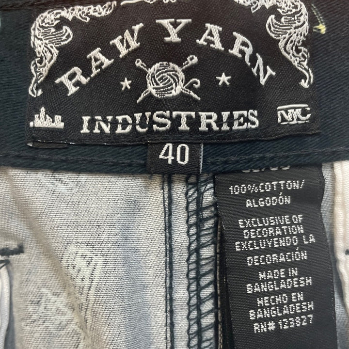 New Raw Yarn Industries Mens Size 40 100% Cotton Cocktail Drink Belted Shorts