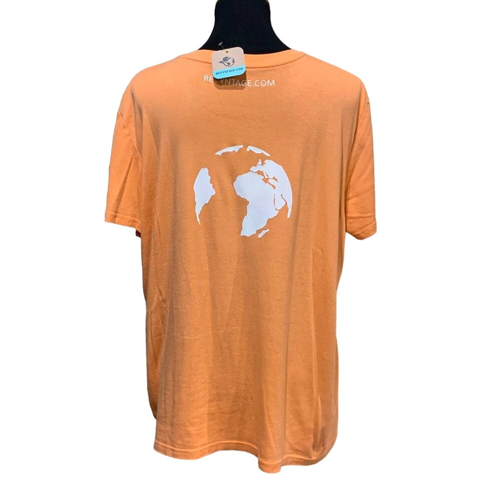 Hand Printed Upcycled Womens 3X Saving the Planet is My Superpower Tee Shirt