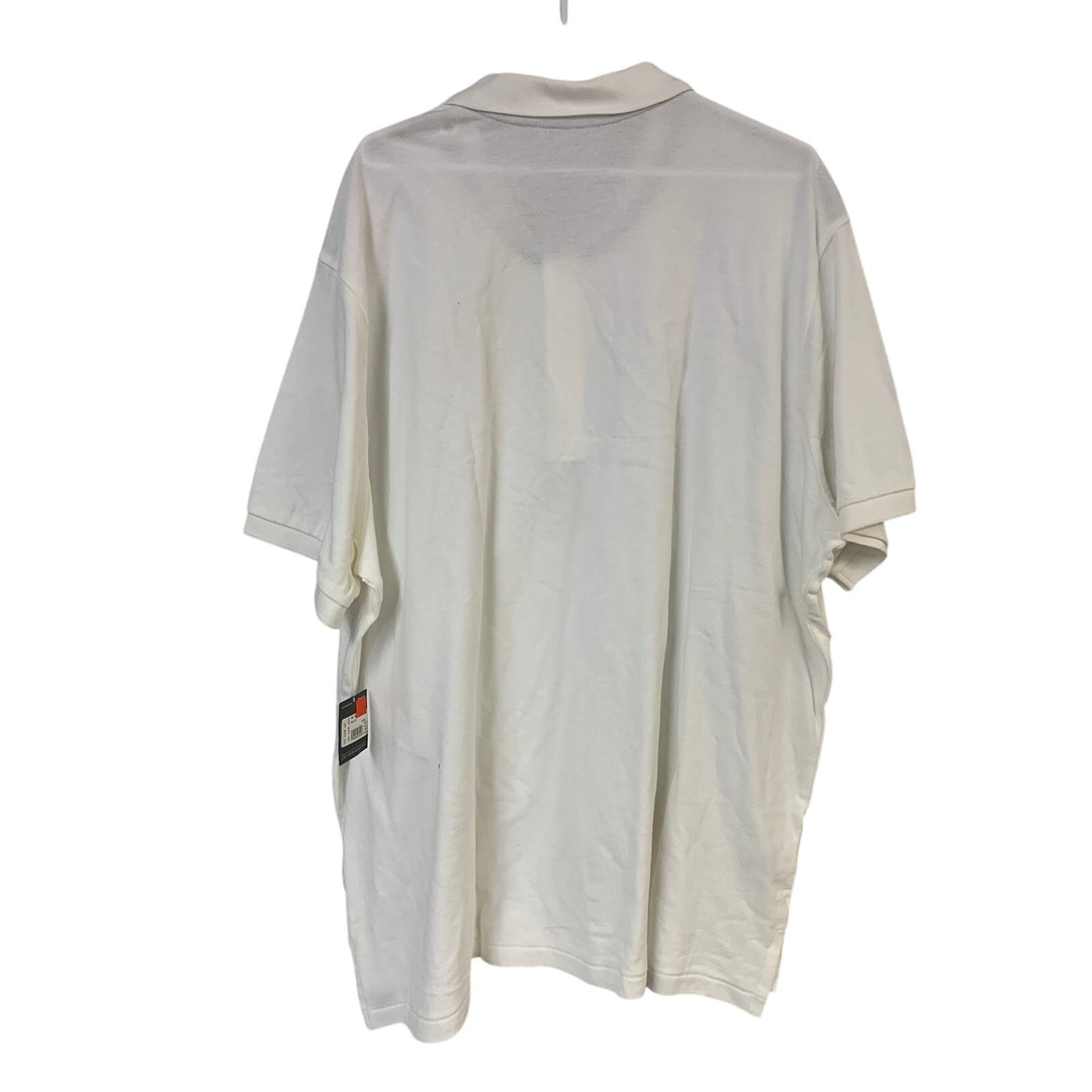 New Eddie Bauer Mens 3XL White Short Sleeve 100% Cotton Classic Polo Shirt