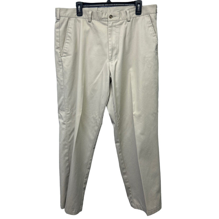 Lot of 2 George Mens 38 X 30 Brown Tan Casual Career Polyester Cotton Pants