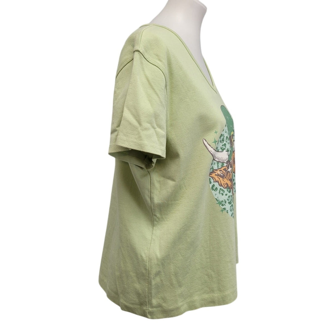 Hand Printed Upcycled Womens XL St Patrick&