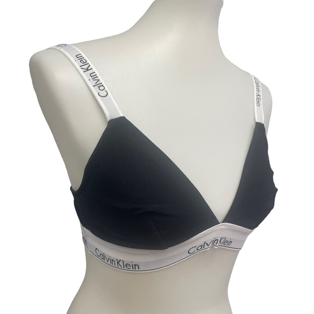 New Calvin Klein XS Unlined Adjustable Strap Cotton Blend Triangle Bralette