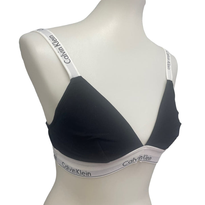 New Calvin Klein XS Unlined Adjustable Strap Cotton Blend Triangle Bralette