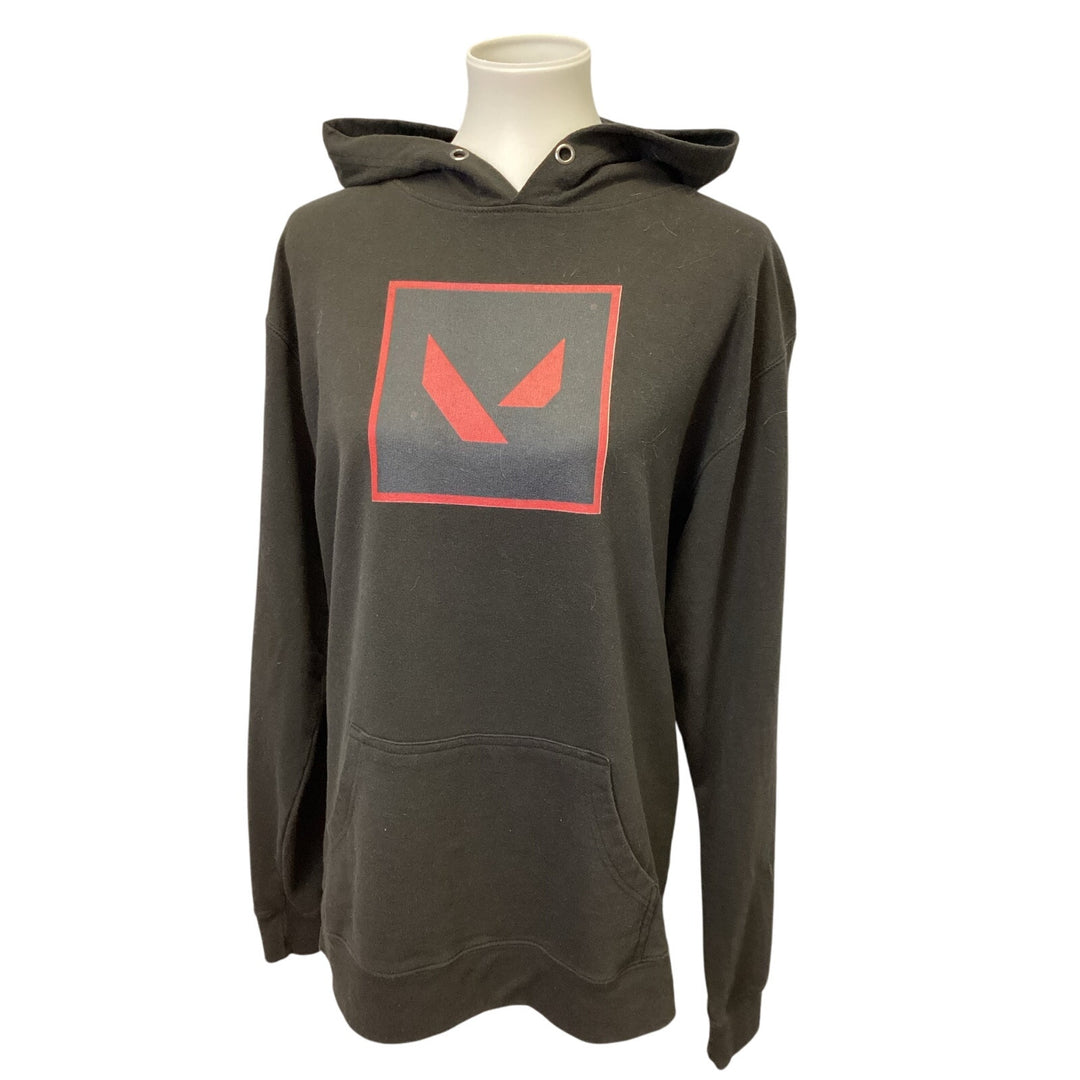 Valorant Logo XL Long Sleeve Polyester Blend Black Sweatshirt Hoodie w Pocket