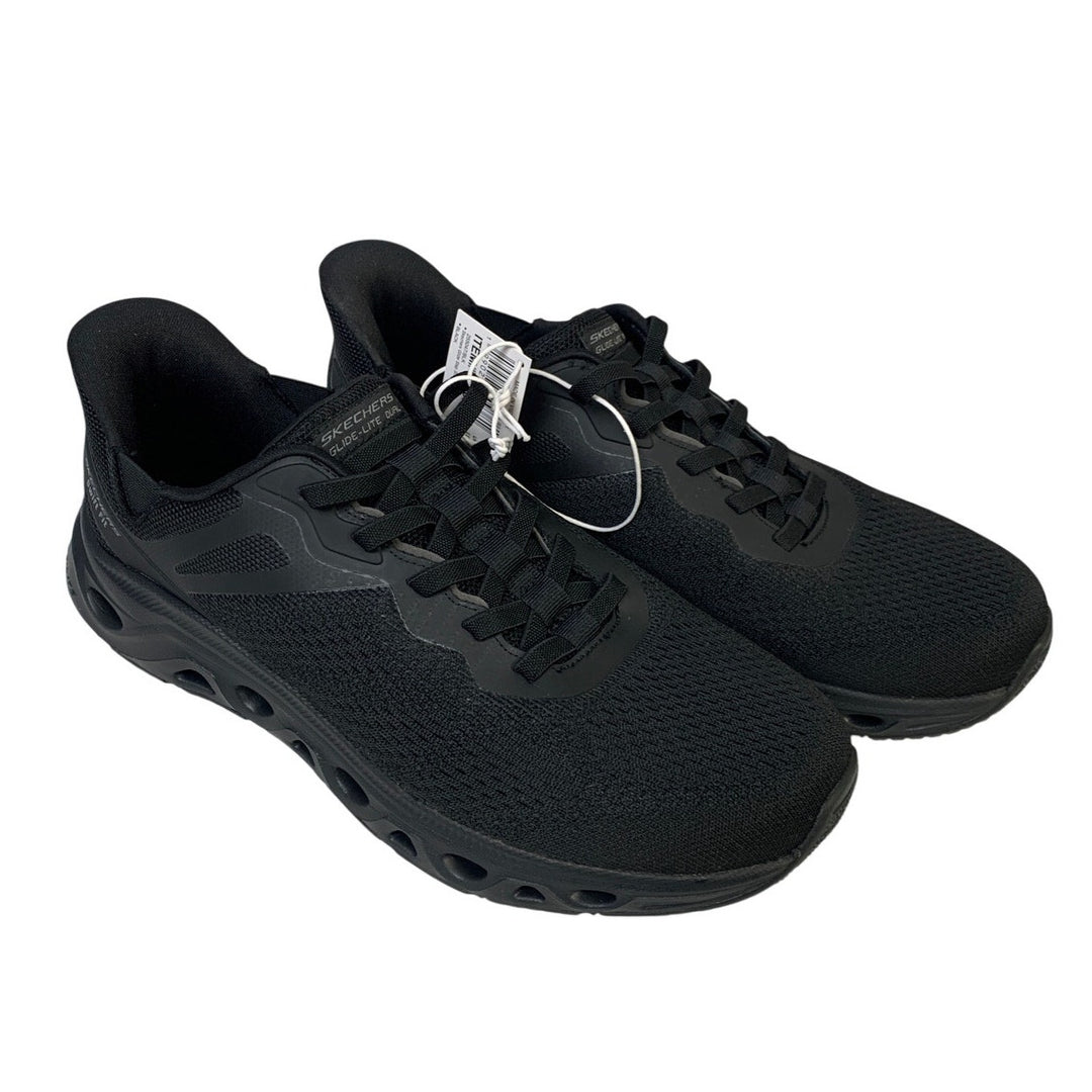 New In Box Skechers Mens Size 12 Black Mesh Hands Free Swift Fit Athletic Shoes