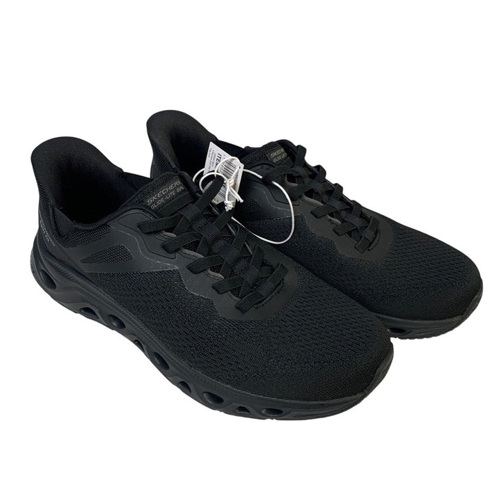 New In Box Skechers Mens Size 12 Black Mesh Hands Free Swift Fit Athletic Shoes