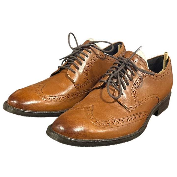 New Cole Haan Men Size 9 British Tan Leather Wing Oxford Lace Up Grand 360 Shoes