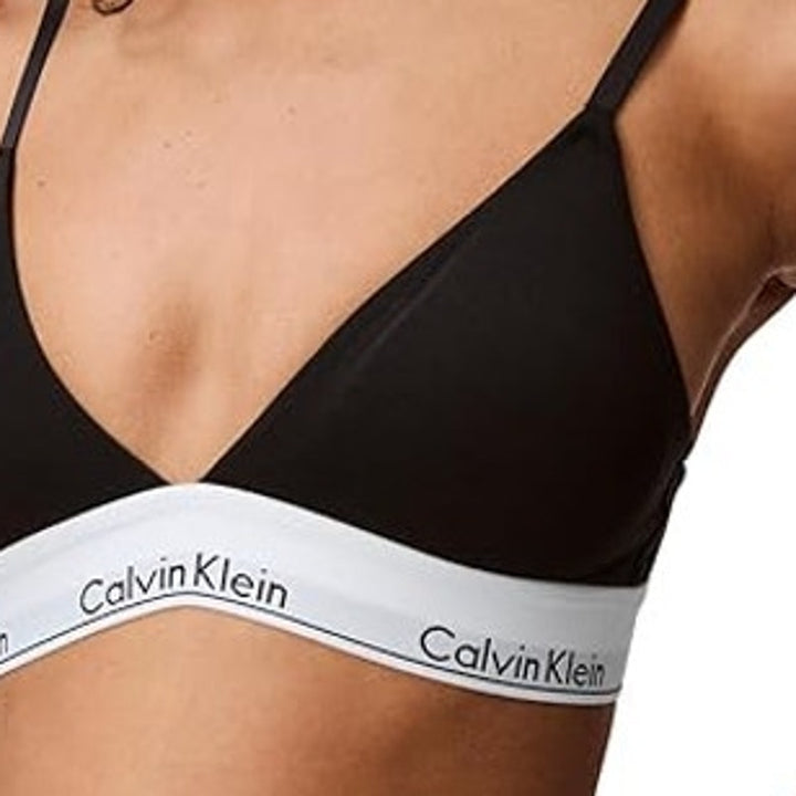 NWT New Calvin Klein Womens XL Black Lightly Lined Triangle Bralette Bra