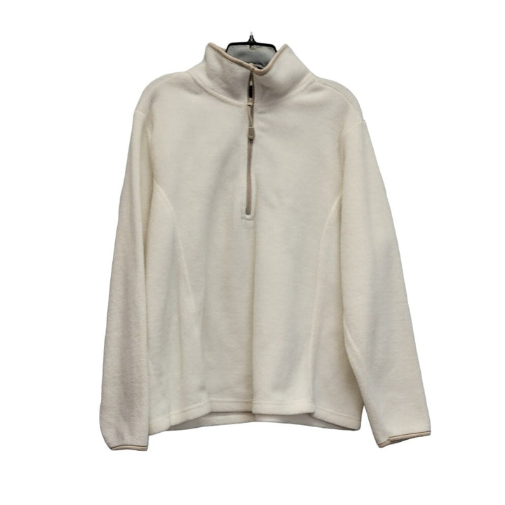 St Johns Bay Womens XL Polyester Long Sleeve Quarter Zip Fleece Pullover