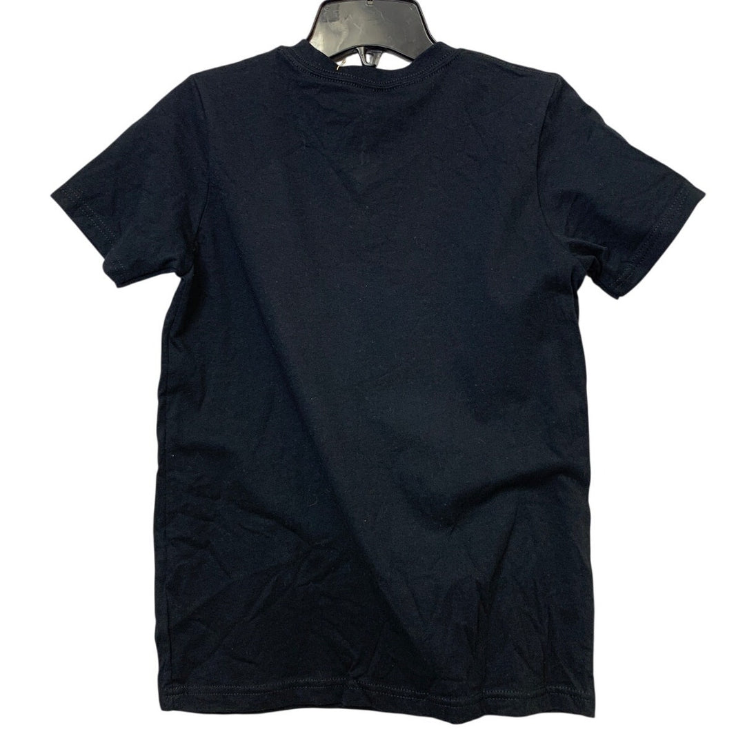 New Upcycled Hand Printed Youth Large Save Planet Earth Short Sleeve Tee Shirt