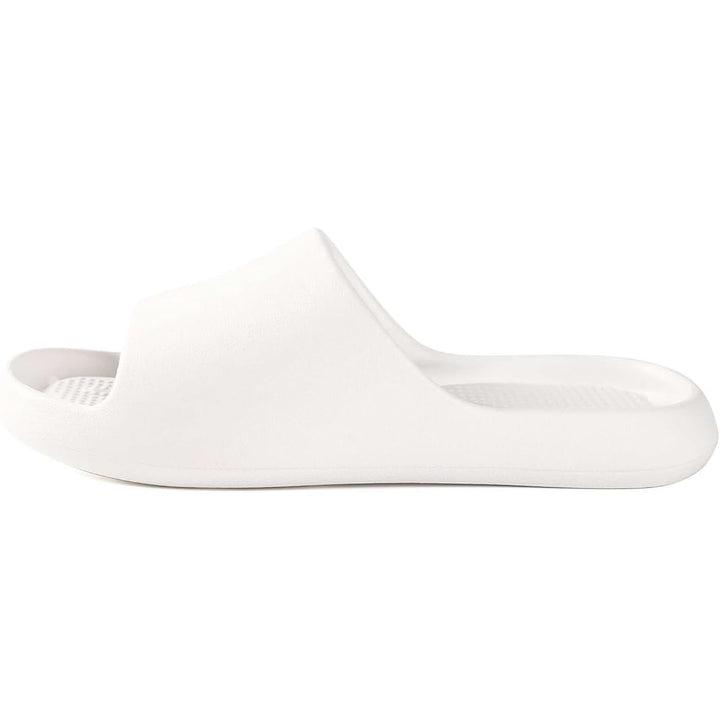 New Getoeu Womens Size 6 White PU Slip On Anti Slip Open Toe Shower Sandal Shoes
