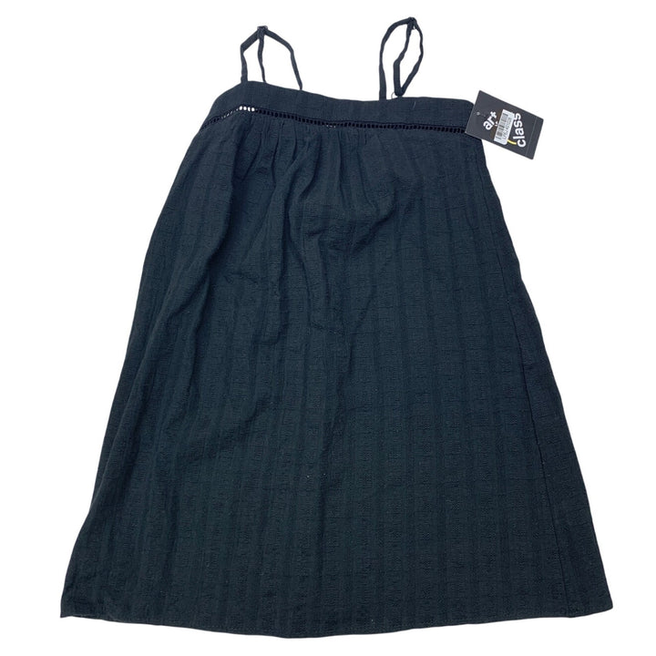 New Art Class Girls Medium (8) Spaghetti Strap 100% Cotton Basic Black Dress