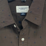 2 New American Eagle Mens Medium Slim Fit Plaid Long Sleeve Button Up Shirts