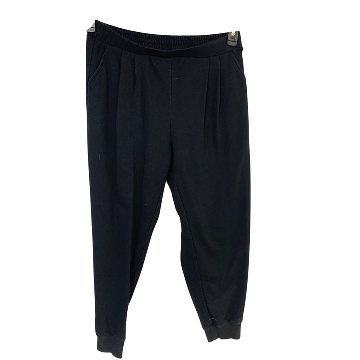 Zerdocean Women’s Plus 1X Black Cotton Joggers, Stretch Waist
