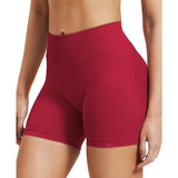 Voyjoy Women Medium Red High Scrunch Butt Workout Athletic Booty Biker Shorts