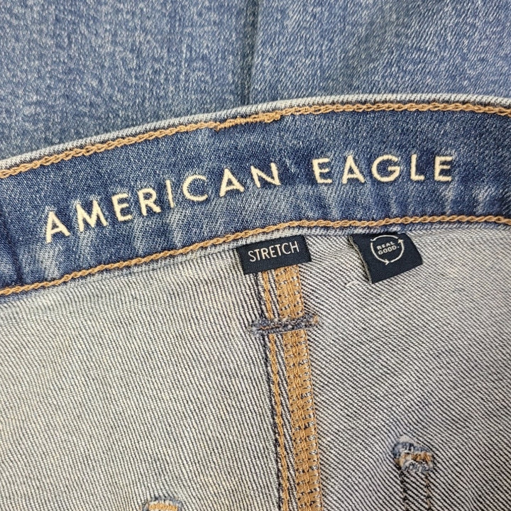 New American Eagle Womens Size 0 Regular Stretch Denim Blue Jeans w Pockets