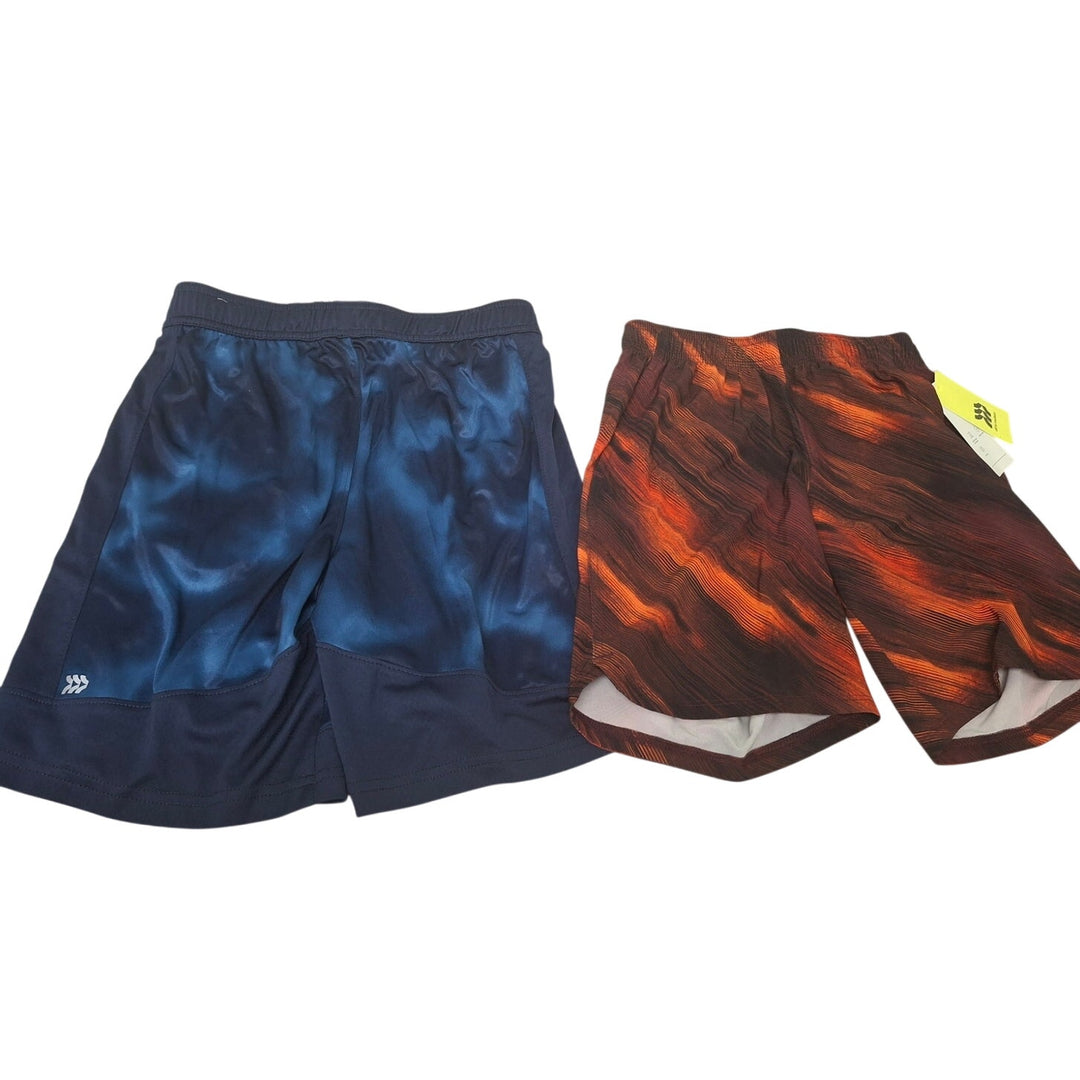2 New All in Motion Boys Medium Elastic Drawstring Waist Long Sport Shorts