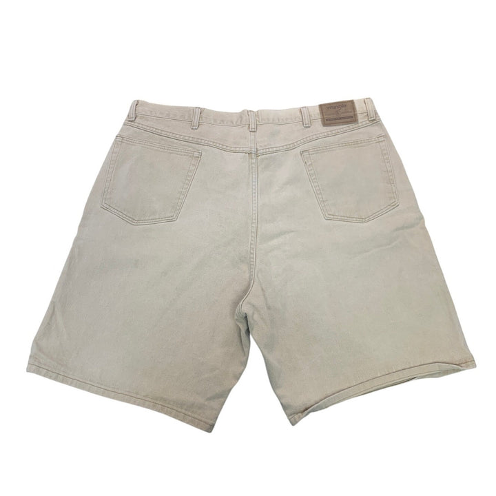 Wrangler Silver Edition Mens Size 42 100% Cotton Light Khaki Denim Long Shorts