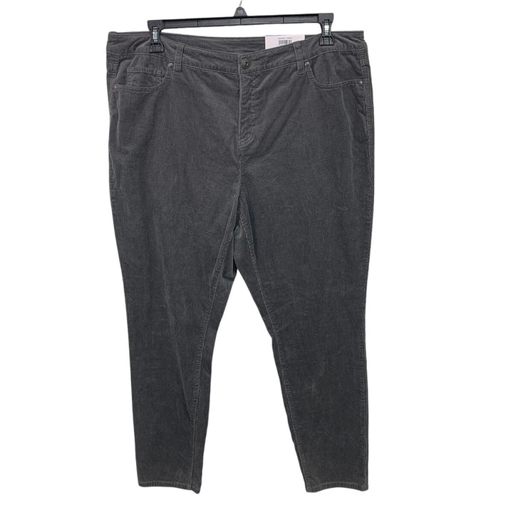 NWT New Style &amp; Co Womens Size 18 Mid Rise Curvy Skinny Stretch Corduroy Pants