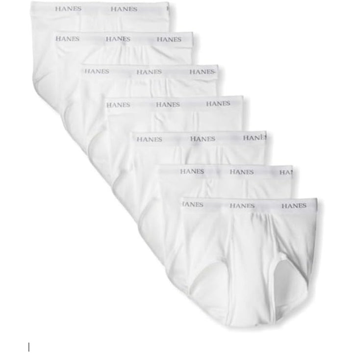 New 7-Pack Hanes Mens XL White 100% Cotton Tagless Classic Underwear Briefs