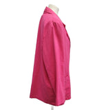 Vintage Bonjour Womens Large Valentine Pink Single Button Lined Career Blazer