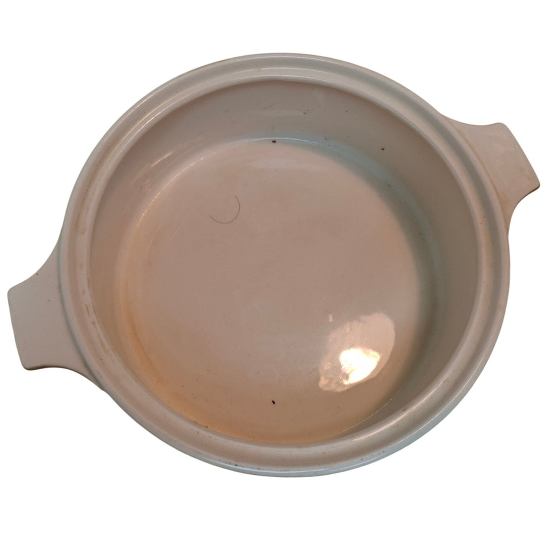 Vintage 1960s Sheffield Serenade Solid White Gold 8" Ceramic Serving Bowl w Lid