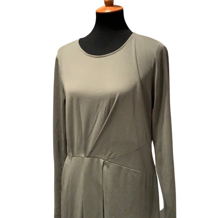 Bar III Large Asymmetric Long Sleeve Polyblend Machine Washable T Shirt Dress
