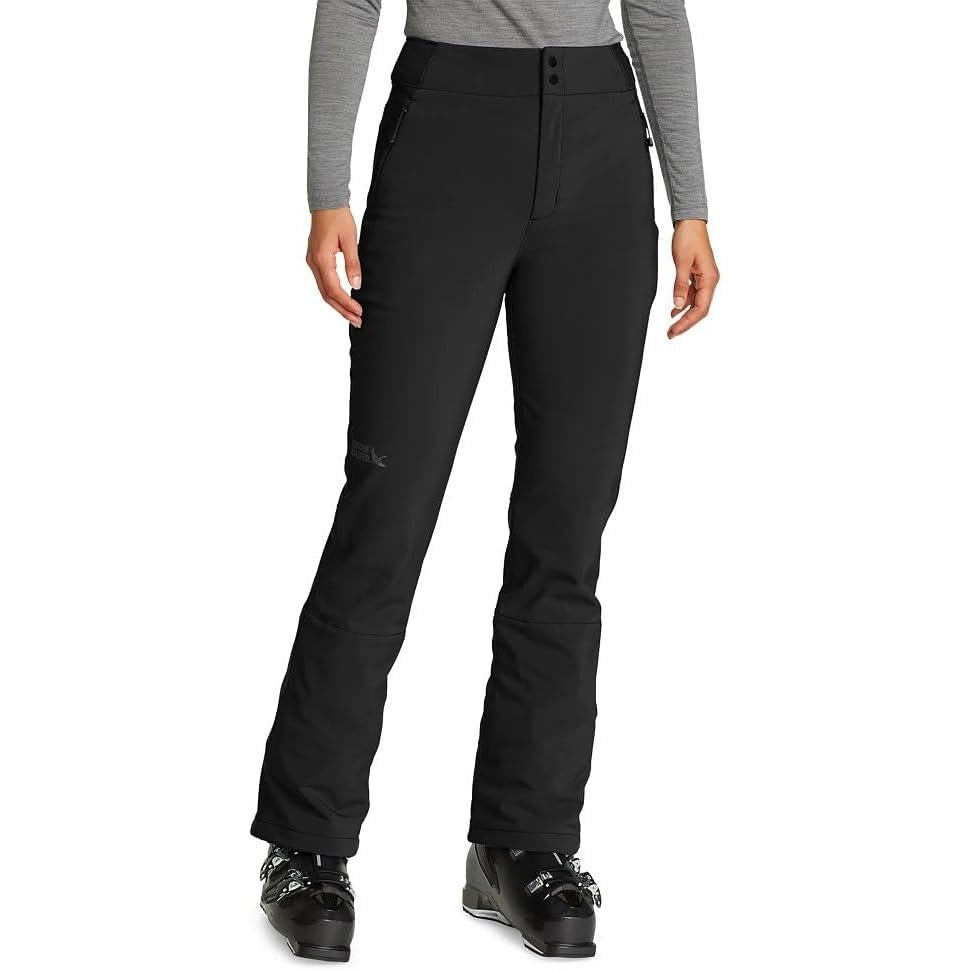 New Eddie Bauer Womens Black Alpenglow High Rise Stretch Ski Pants