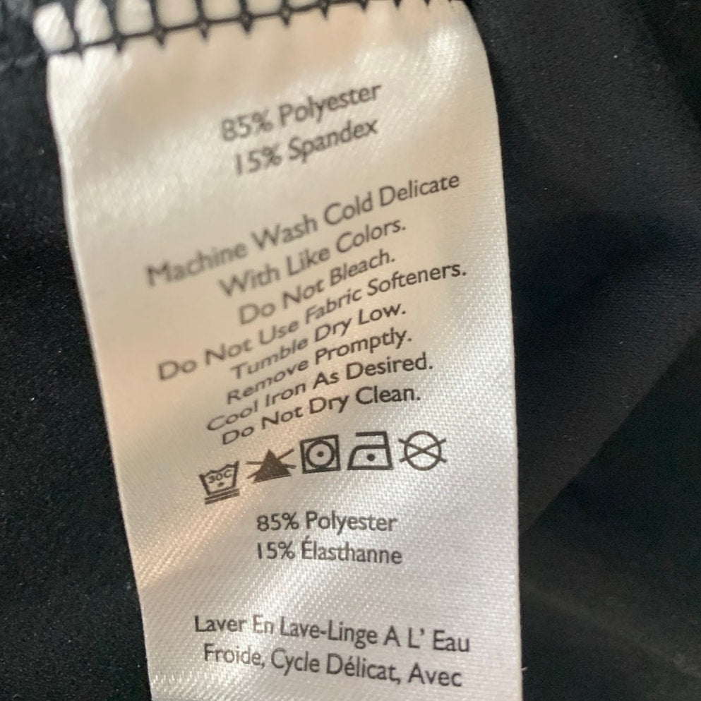 New Eddie Bauer Womens Small Black LBD Aster Short Sleeve V Neck Polyester Dress