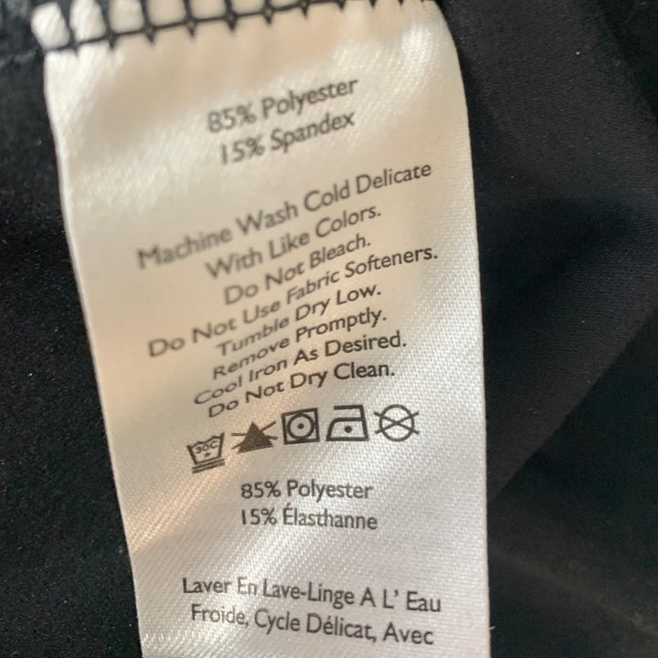 New Eddie Bauer Womens Small Black LBD Aster Short Sleeve V Neck Polyester Dress
