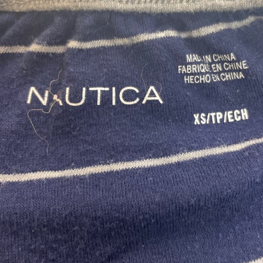 Nautica Mens XS Cotton Blend Elastic Waist Lined Comfort Lounge Sleepwear Pants