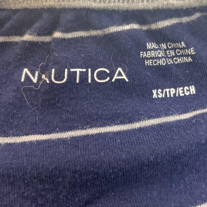 Nautica Mens XS Cotton Blend Elastic Waist Lined Comfort Lounge Sleepwear Pants