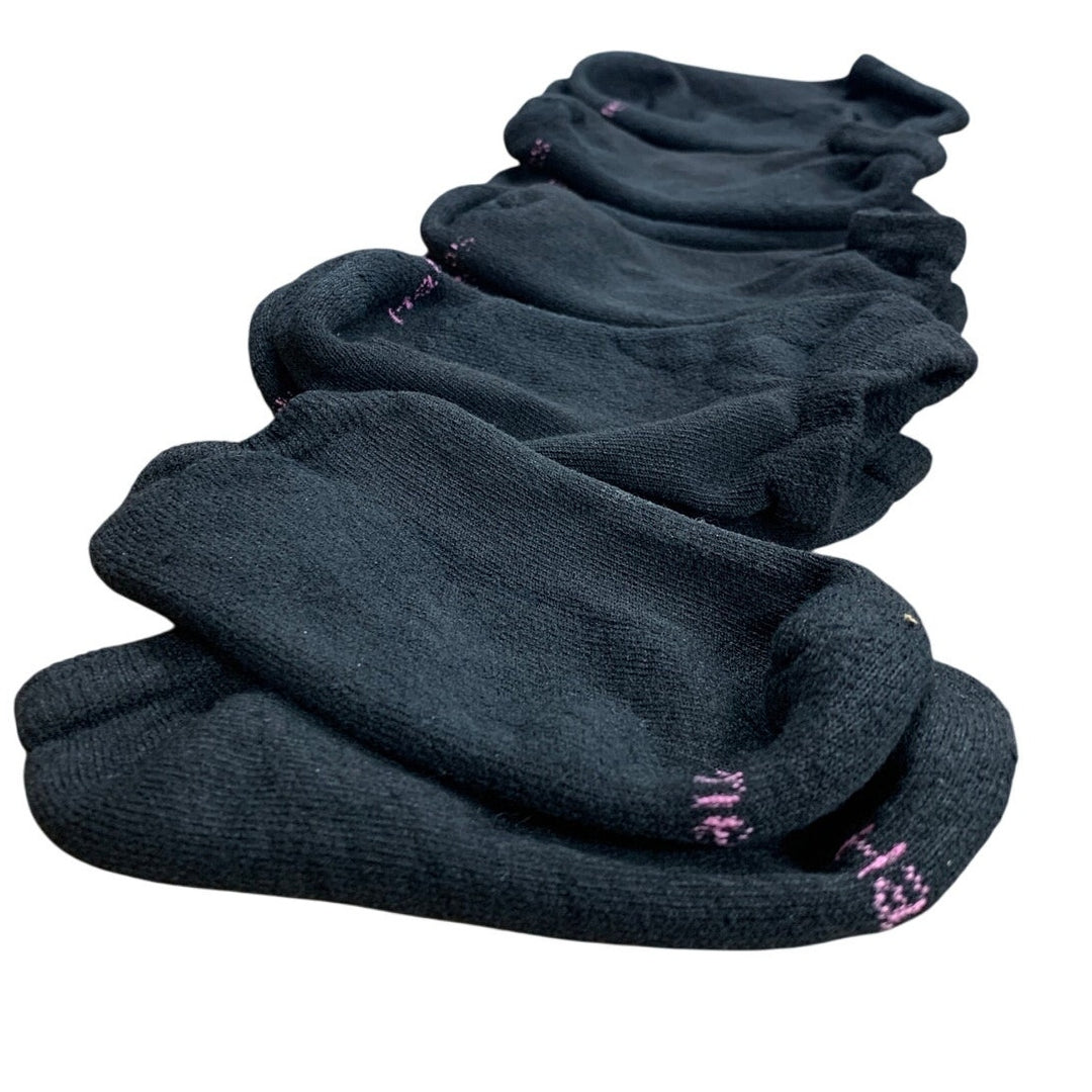 10-Pack Hanes Womens 5-9 US Black No Show Soft Moisture Wicking Socks