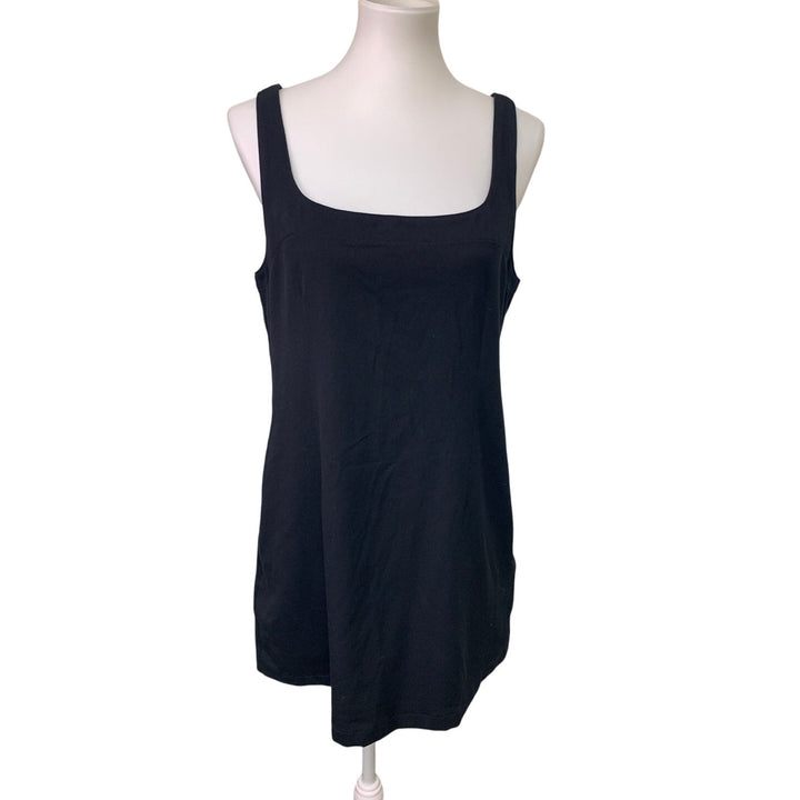 New American Eagle Womens Medium Black Thin Strap Back Zip Dress w Pockets