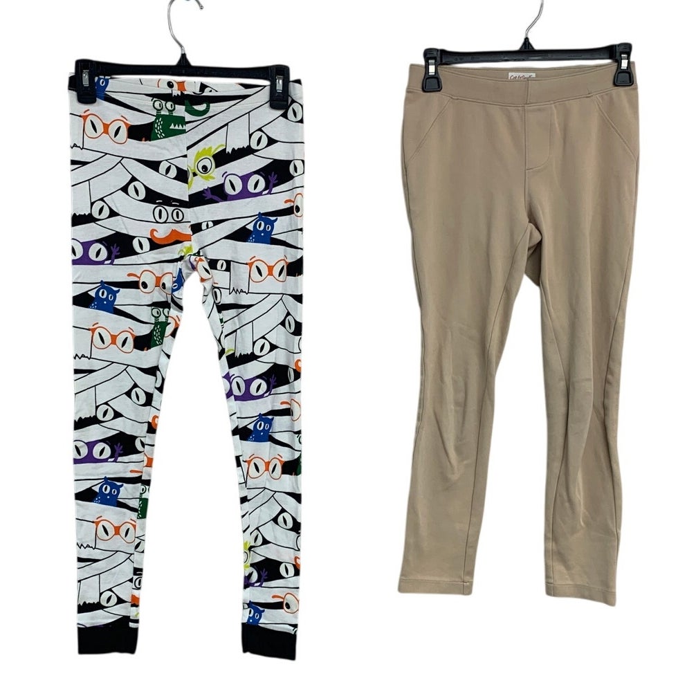 2 New Hide &amp; Eek Cat &amp; Jack Girls Large (10/12) Glow In The Dark Uniform  Pants